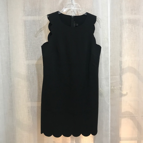 NWOT J Crew scalloped sleeveless dress LBD SZ 6 - Picture 1 of 5